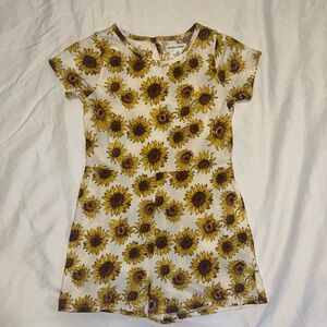 Melrose & Market Sunflower Open Back Romper Girls Size M 8/10, Never Worn